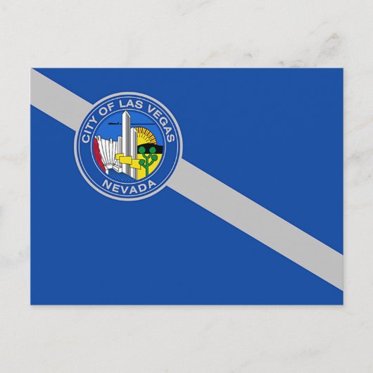 Postkarte mit Flagge von Las Vegas City, USA (Vorderseite)