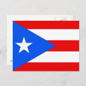 Postkarte mit Flagge von Puerto Rico - USA (Vorne/Hinten)