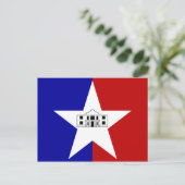 Postkarte mit Flagge von San Antonio City, Texas,  (Stehend Vorderseite)