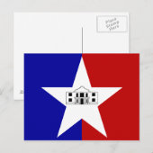 Postkarte mit Flagge von San Antonio City, Texas,  (Vorne/Hinten)