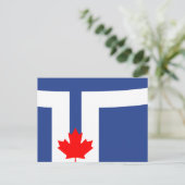 Postkarte mit Flagge von Toronto, Kanada (Stehend Vorderseite)