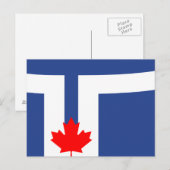 Postkarte mit Flagge von Toronto, Kanada (Vorne/Hinten)