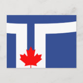 Postkarte mit Flagge von Toronto, Kanada (Vorderseite)