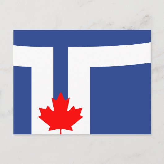 Postkarte mit Flagge von Toronto, Kanada (Vorderseite)