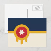 Postkarte mit Flagge von Tulsa, Oklahoma (Vorne/Hinten)