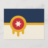Postkarte mit Flagge von Tulsa, Oklahoma (Vorderseite)