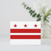Postkarte mit Flagge von Washington DC - USA (Stehend Vorderseite)