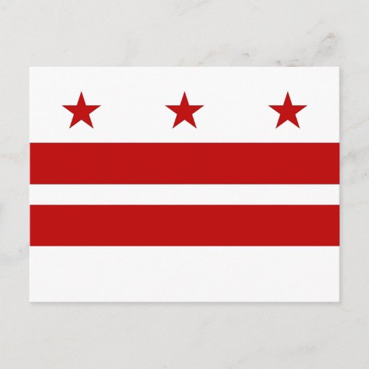 Postkarte mit Flagge von Washington DC - USA (Vorderseite)