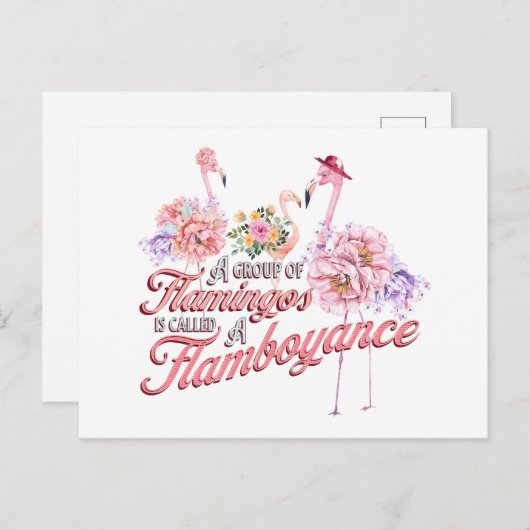 Postkarte mit Flammenbäumen (Vorne/Hinten)