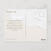 Postkarte mit Fotografie einer Nodulus-Schnecke (Rückseite)