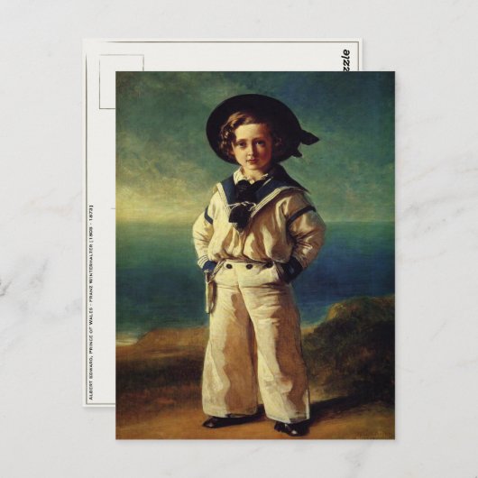Postkarte mit Franz Winterhalter-Malerei (Vorne/Hinten)