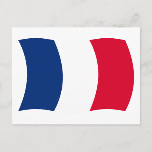 Postkarte mit französischer Flagge