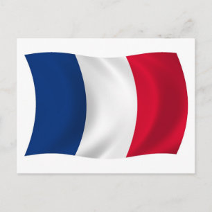 Postkarte mit französischer Flagge