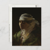 Postkarte mit Frederick Arthur Bridgman Malerei (Vorne/Hinten)