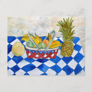 Postkarte mit Früchtekorb