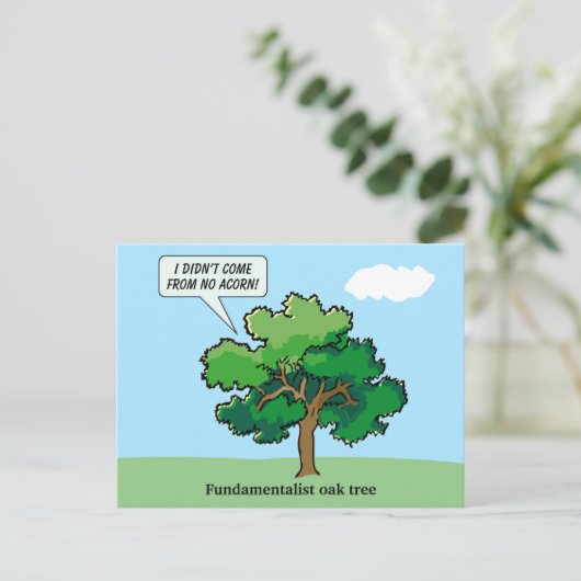 Postkarte mit Fundamentalistischem Eichenbaum-Cart (Stehend Vorderseite)
