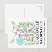 Postkarte mit Gartengestaltung (Vorne/Hinten)