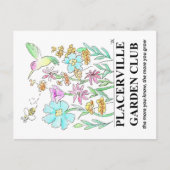 Postkarte mit Gartengestaltung (Vorderseite)