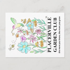 Postkarte mit Gartengestaltung