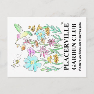 Postkarte mit Gartengestaltung