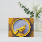 Postkarte mit Gelbkopfäffchen (Stehend Vorderseite)