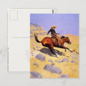 Postkarte mit Gemälde von Frederic Remington (Vorne/Hinten)