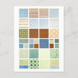 Postkarte mit geometrischen Vintage-chinesischen S