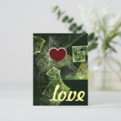 Postkarte mit gezogener Balance-Liebe (Stehend Vorderseite)