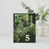 Postkarte mit gezogener Balance-Tischnummer (Stehend Vorderseite)