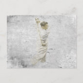 Postkarte mit Golden Golfer Holzkohle Zeichnend (Vorderseite)