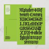 Postkarte mit gotischen Buchstaben (Vorne/Hinten)