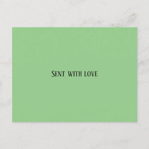 Postkarte mit grüner Liebe, Sitzkarte