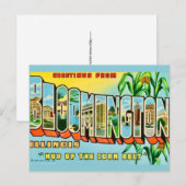 Postkarte mit Gruß aus Bloomington IL (Vorne/Hinten)