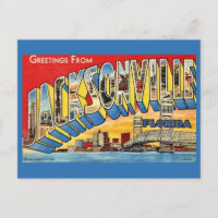 Postkarte mit Grüßen aus Jacksonville, Florida