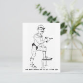 Postkarte mit handgezeichnet Karikatur (Stehend Vorderseite)