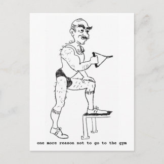 Postkarte mit handgezeichnet Karikatur