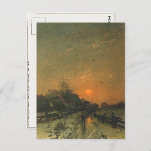 Postkarte mit Heinz Flockenhaus Malerei (Vorne/Hinten)