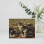 Postkarte mit Henriette Ronner-Knip-Gemälde (Stehend Vorderseite)