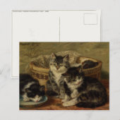 Postkarte mit Henriette Ronner-Knip-Gemälde (Vorne/Hinten)