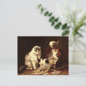 Postkarte mit Henriette Ronner-Knip Malerei (Stehend Vorderseite)