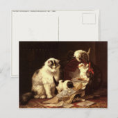 Postkarte mit Henriette Ronner-Knip Malerei (Vorne/Hinten)