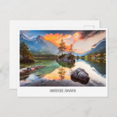 Postkarte mit Hintersee, Bayern, Deutschland (Vorne/Hinten)