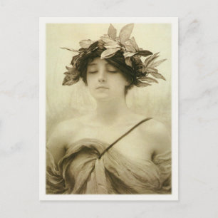 Postkarte mit Hubert von Herkomer Malerei