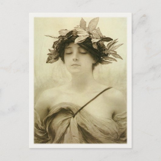 Postkarte mit Hubert von Herkomer Malerei (Vorderseite)