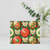 Postkarte mit Illustration zur Weihnachtsverzierun (Stehend Vorderseite)