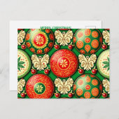 Postkarte mit Illustration zur Weihnachtsverzierun (Vorne/Hinten)