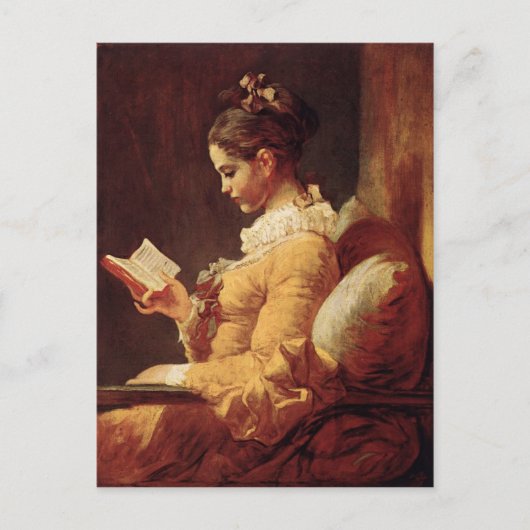 Postkarte mit Jean-Honore Fragonard Malerei (Vorderseite)