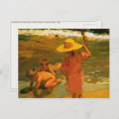 Postkarte mit Joaquin Sorolla y Bastida Malerei (Vorne/Hinten)