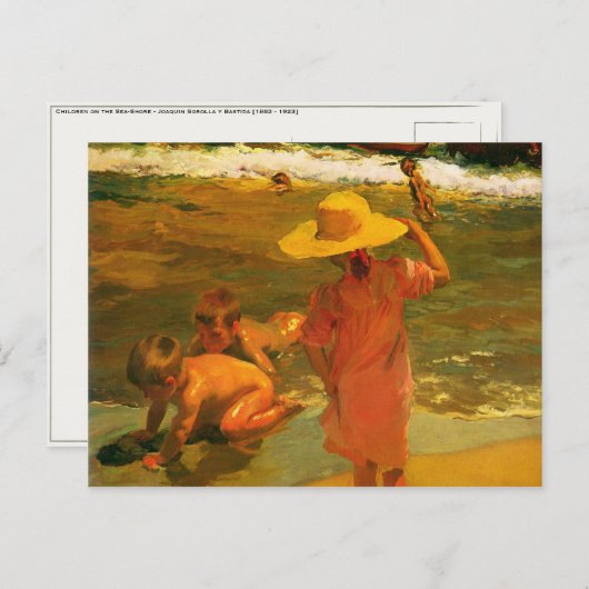 Postkarte mit Joaquin Sorolla y Bastida Malerei (Vorne/Hinten)