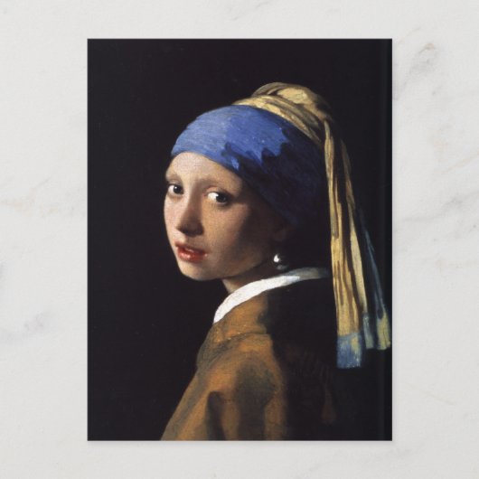 Postkarte mit Johannes Vermeer-Malerei (Vorderseite)